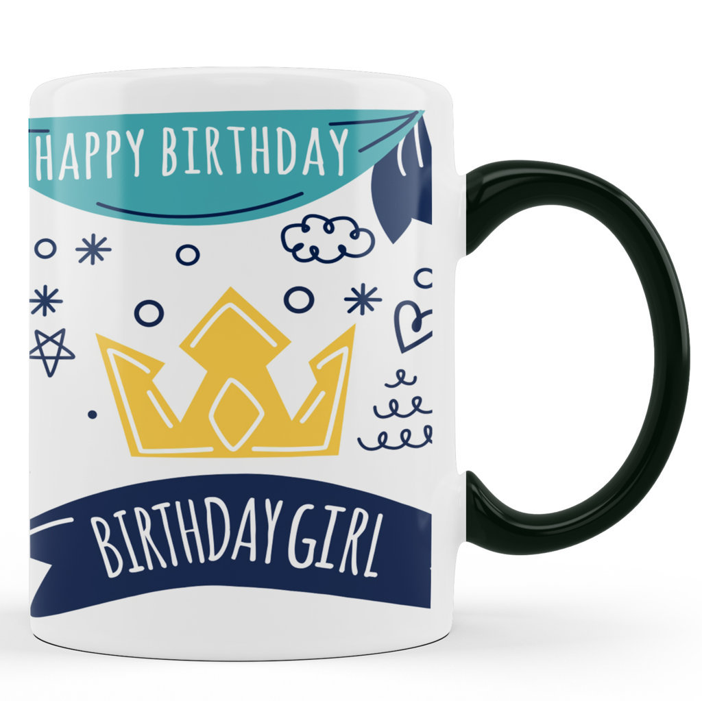 Printed Ceramic Coffee Mug | Birthday Girl | 325 Ml 